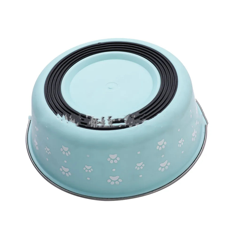 Coupelle en Acier Inoxydable avec Bord en Plastique Gris