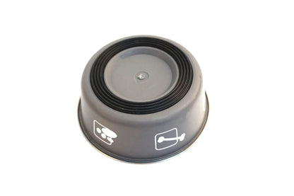 Coupelle en Acier Inoxydable avec Bord en Plastique Gris