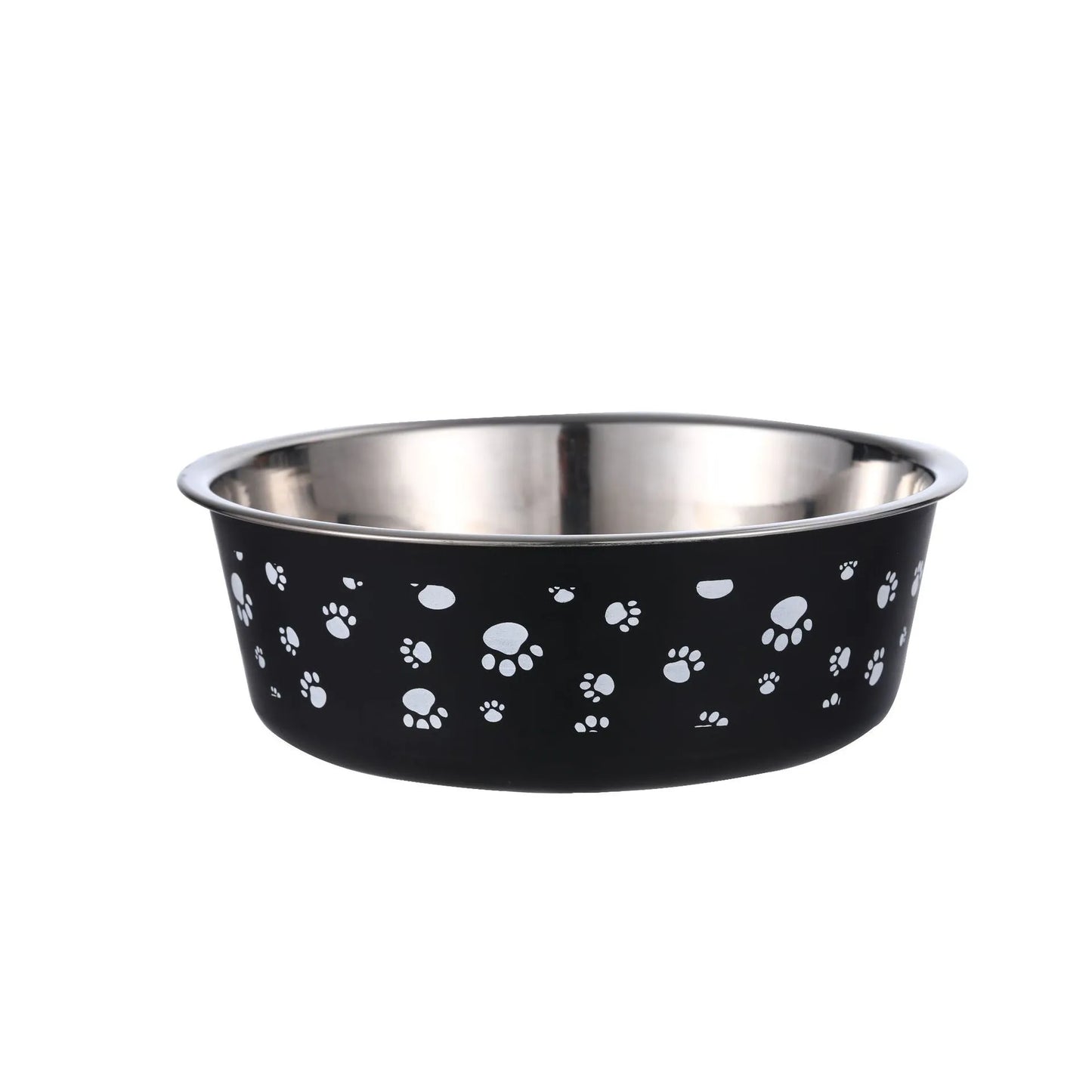 Coupelle en Acier Inoxydable avec Bord en Plastique Gris
