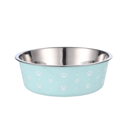 Coupelle en Acier Inoxydable avec Bord en Plastique Gris