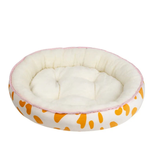 Lit Confortable pour Animaux Domestiques pour Chiens et Chats - Lit Rond et Doux pour le Confort et la Détente