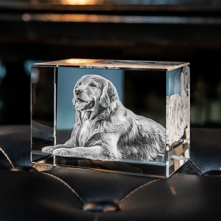 Lampe Personnalisée 2d/3d En Cristal Photo Avec Gravure Laser