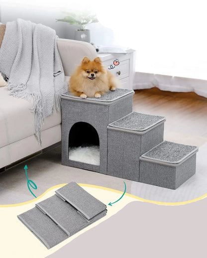 Escalier et Rampe pour Animaux Domestiques - Stable et Pliable , pour Chiens et Chats