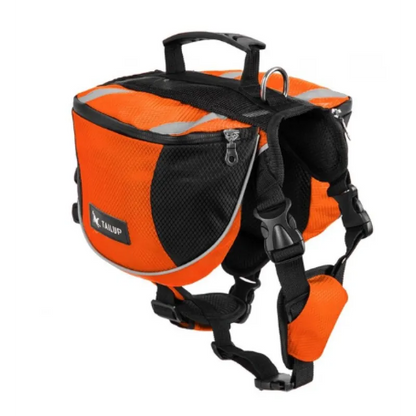 Sac À Dos Pour Chiens Pour Activités De Plein Air - Réglable Et Étanche En Rouge Et Gris