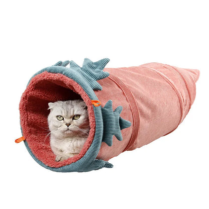 Tunnel pour Chats en Forme de Fleur - Tunnel de Jeu Souple pour Chats