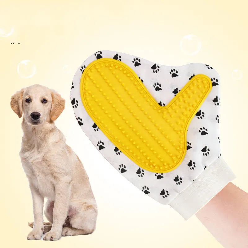Gant de Soin pour Animaux de Compagnie pour Chiens et Chats - Gant de Massage à Picots Souples