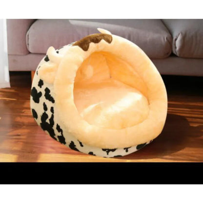 Lit Pour Chat Design Vache Avec Oreilles Et Cornes Pour Un Repos Confortable