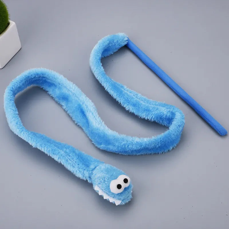 Jouets pour Chats Schlenker - Wurm - Canne à Pêche Interactive avec Ver en Peluche pour Tigres de Salon Actifs