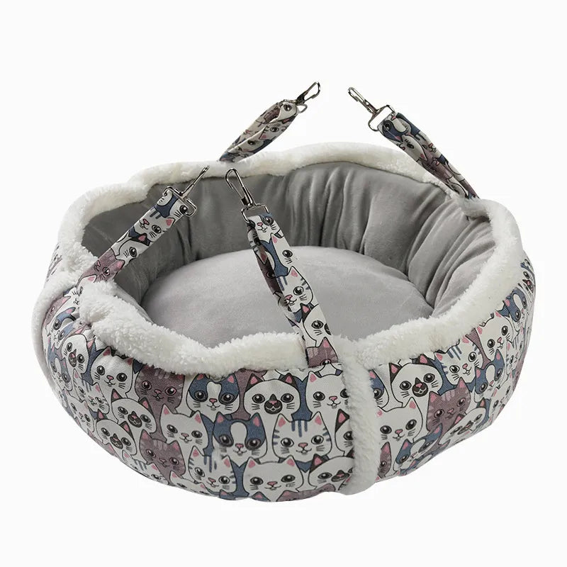 Corbeille de Repos pour Chats avec Motif de Chat - Corbeille Douce et Confortable pour Chats