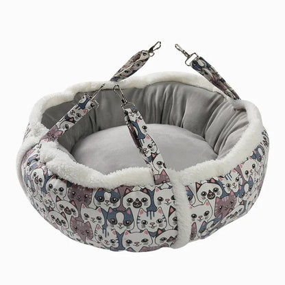 Corbeille de Repos pour Chats avec Motif de Chat - Corbeille Douce et Confortable pour Chats