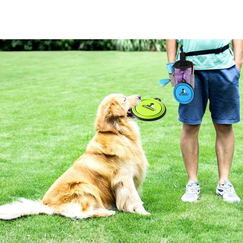 Sac Pour Chien Avec Écuelle Pliable - Sac Portable Pour Les Snacks Et Les Accessoires
