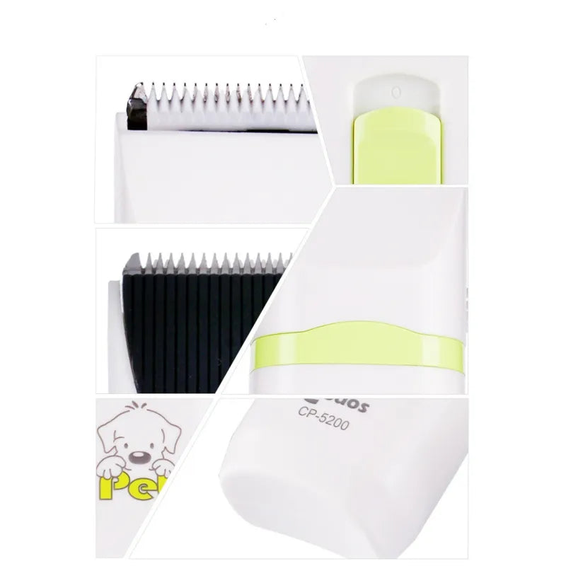 Tondeuse Électrique pour Animaux Domestiques - Codos Cp-5200 avec Plusieurs Accessoires