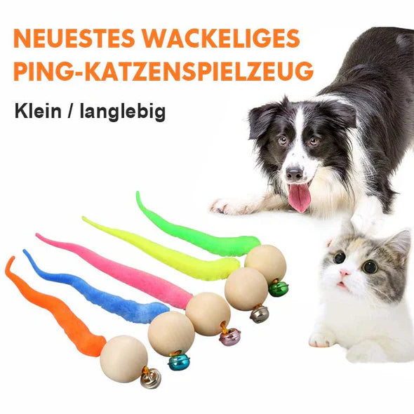 Jouet Interactif pour Chats avec Clochette et Queue Branlante