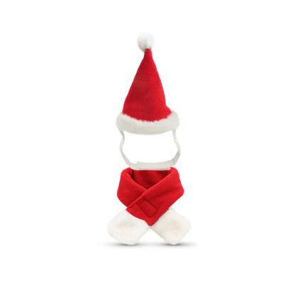 Casquette de Noël avec Écharpe pour Animaux Domestiques