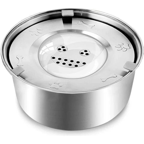 Bol D'eau En Acier Inoxydable Pour Chien Avec Fonction Anti-débordement