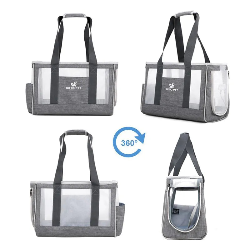 Sac de Transport Transparent pour Animaux Domestiques - Sac de Transport Robuste et Confortable pour Chats et Petits Chiens