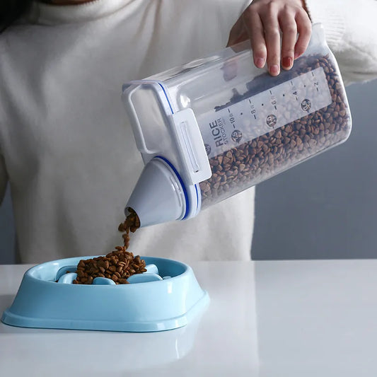 Réservoir Étanche Pour Le Riz Et Les Aliments Secs Avec Gobelet Doseur Et Poignée De Transport