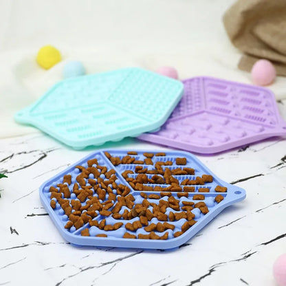 Nourriture en Silicone pour Chiens et Chats - Tapis à Lécher Antidérapant pour les Repas et les Collations