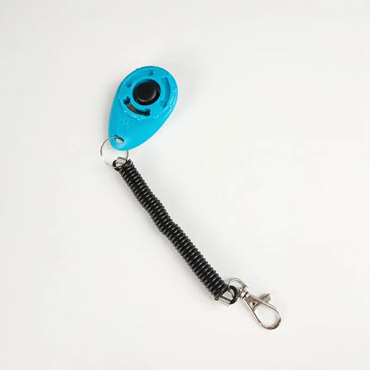 Clicker pour Dresseur de Chiens - Clicker Ergonomique avec Spirale et Mousqueton