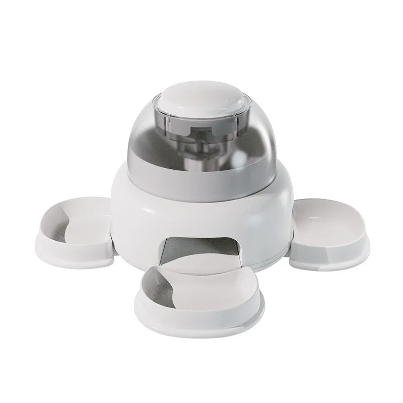 Distributeur de Nourriture pour Chiens avec Compartiment Transparent - Remplissage Facile et Nourriture Visible