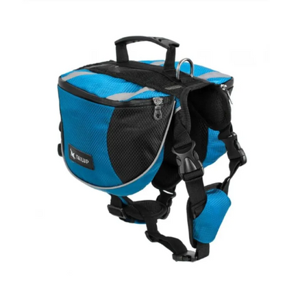 Sac À Dos Pour Chiens Pour Activités De Plein Air - Réglable Et Étanche En Rouge Et Gris