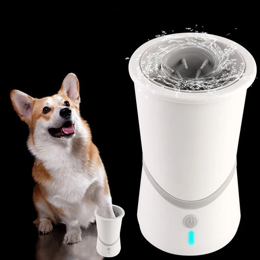 Nettoyeur de Pattes Électrique pour Chiens avec Nettoyage en Profondeur à 360 °