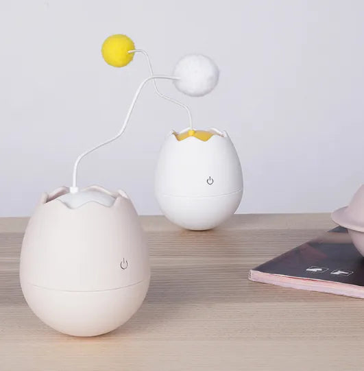 Jouets Interactifs pour Chats en Forme D' Œuf - Jouet avec Balle Mobile pour Chats