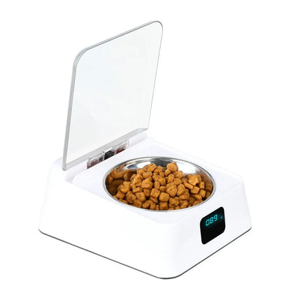 Distributeur Automatique de Nourriture pour Chats avec Affichage Numérique et Couvercle