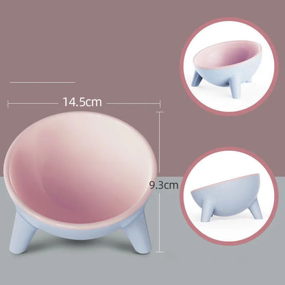 Bol de Nourriture Surélevé pour Chats et Chiens - Design Ergonomique
