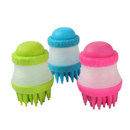 Brosse en Silicone pour le Soin du Pelage des Animaux de Compagnie - Brosse de Massage pour le Bain des Chiens et des Chats