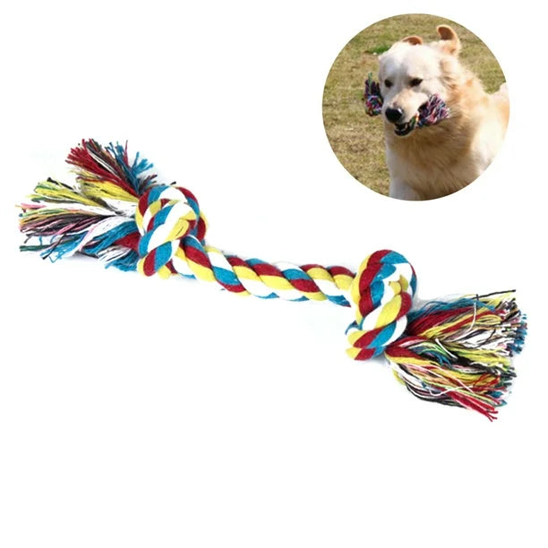 Jouets à Mâcher Robustes pour Chiens - Nœuds de Corde Colorés avec Franges