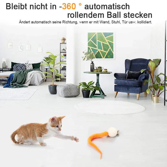 Jouet Interactif pour Chats avec Clochette et Queue Branlante