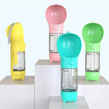 Bouteille D'eau Multifonctionnelle 3-en-1 Pour Animaux De Compagnie