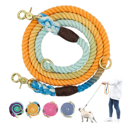 Laisse Spirale En Coton Pour Chiens Avec Mousqueton