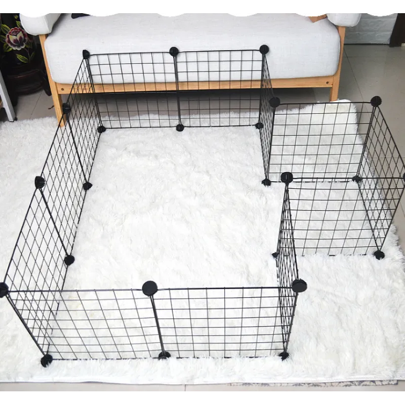 Cabines pour Chiens en Fil de Fer - Playpen Flexible pour Chiens avec Porte pour Animaux Domestiques