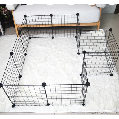 Cabines pour Chiens en Fil de Fer - Playpen Flexible pour Chiens avec Porte pour Animaux Domestiques
