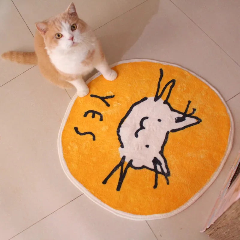 Tapis de Bain pour Chats au Design Amusant - Tapis Doux pour les Amoureux des Chats