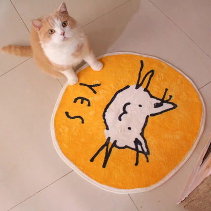 Tapis de Bain pour Chats au Design Amusant - Tapis Doux pour les Amoureux des Chats