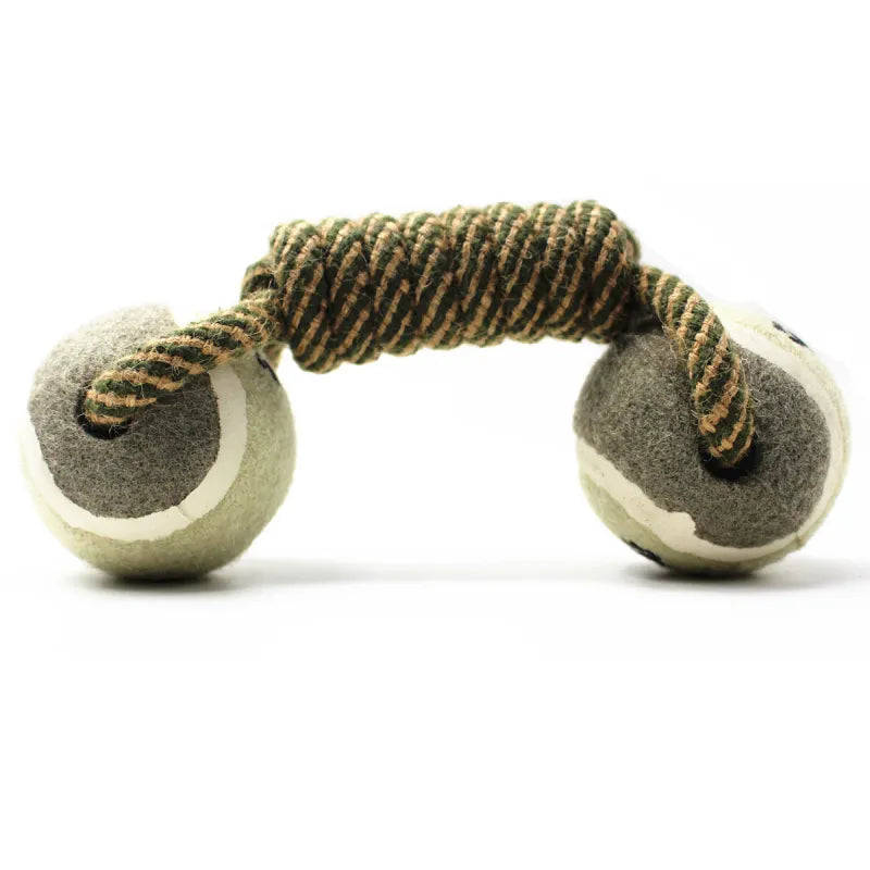 Jouets pour Chiens Corde avec Balles - Jouet à Mâcher pour Chiens avec Empreinte de Patte