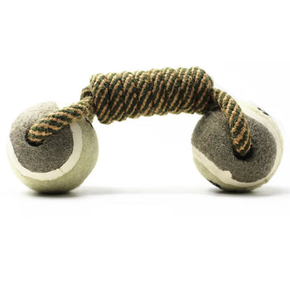 Jouets pour Chiens Corde avec Balles - Jouet à Mâcher pour Chiens avec Empreinte de Patte