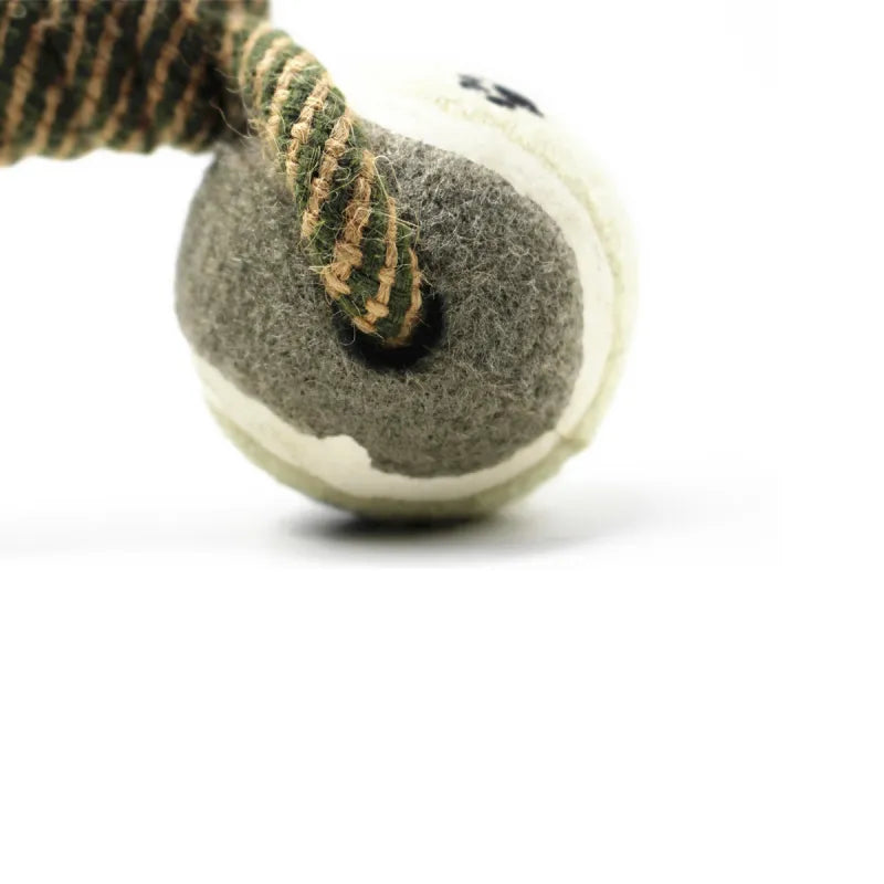 Jouets pour Chiens Corde avec Balles - Jouet à Mâcher pour Chiens avec Empreinte de Patte