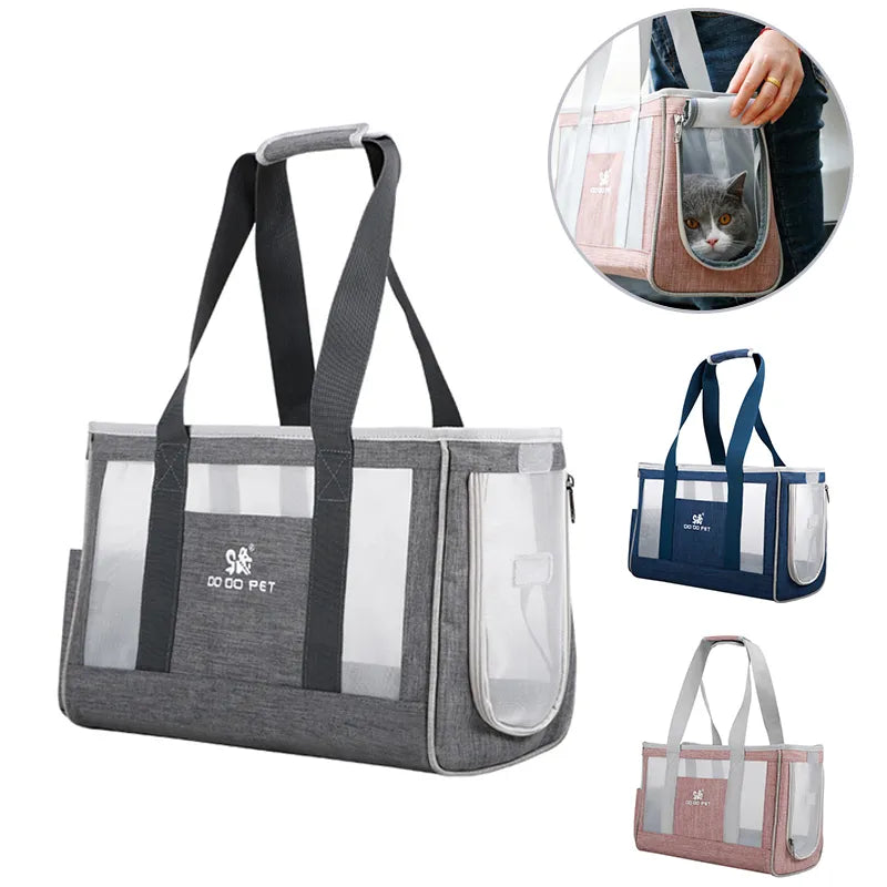 Sac de Transport Transparent pour Animaux Domestiques - Sac de Transport Robuste et Confortable pour Chats et Petits Chiens