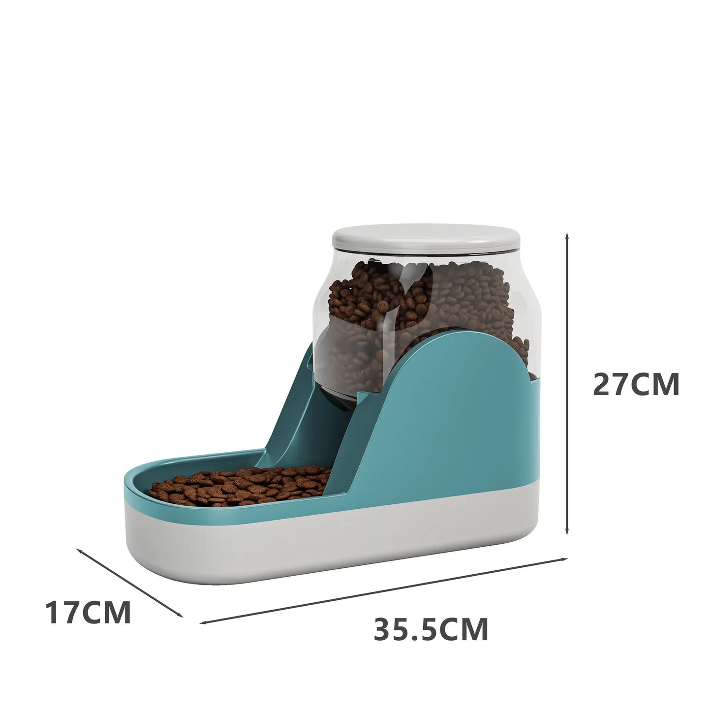 Distributeur Automatique de Nourriture et D' Eau pour Chiens et Chats - Capacité de 3,8 L