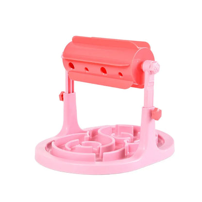 Distributeur De Nourriture Interactif Pour Chiens Avec Fonction Rotative Et Écuelle Anti-glissement
