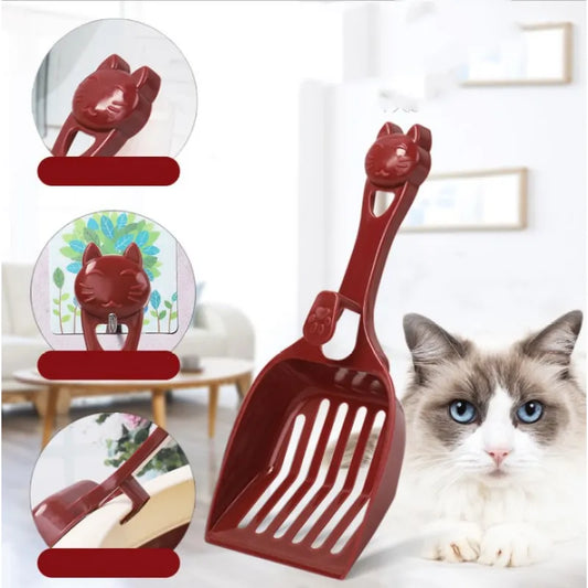 Pelle à Litière pour Chat avec Design Tête de Chat - Pelle Pratique pour la Litière du Chat
