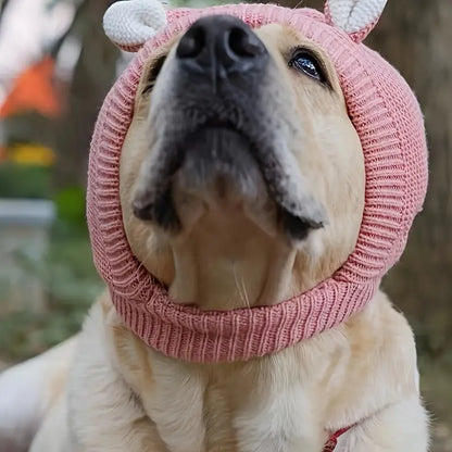 Bonnet En Tricot Chaud Avec Oreilles Pour Chiens