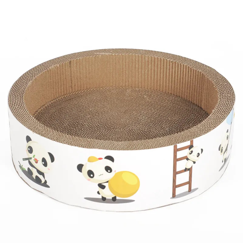Tapis à Gratter pour Chat Rond avec Design Mignon - Planche à Gratter pour Chat pour Plus de Plaisir et de Détente