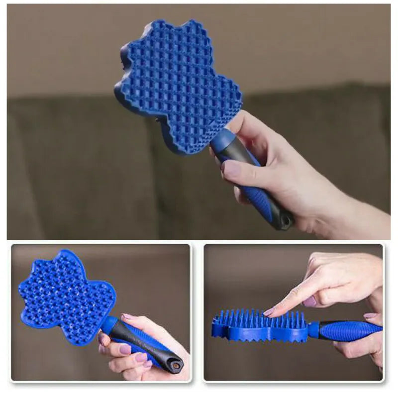 Brosse pour Chien Multifonctionnelle en Silicone avec Fonction de Massage pour un Toilettage en Douceur