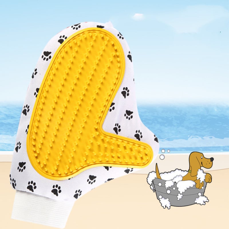 Gant de Soin pour Animaux de Compagnie pour Chiens et Chats - Gant de Massage à Picots Souples