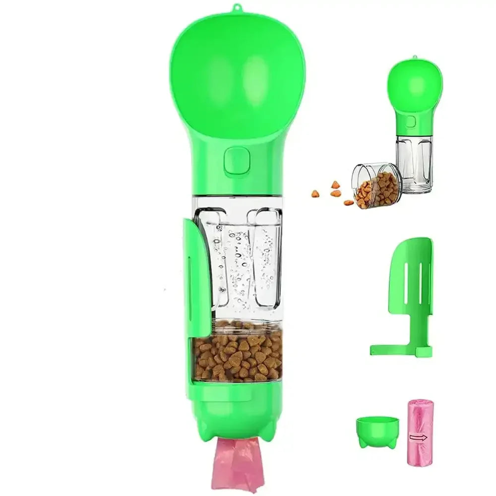 Bouteille D'eau Multifonctionnelle 3-en-1 Pour Animaux De Compagnie